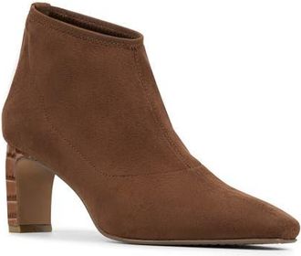 Donald J Pliner Birdee Croc Embossed Trim Bootie in Saddle at Nordstrom, Size 6.5