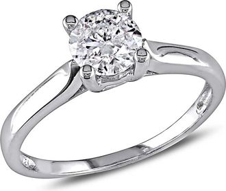Amour 3/4 CT TW Diamond Solitaire Ring In 14K White Gold