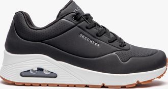 Skechers Womens Skechers 73690/BLK UNO Womens Lace-Up Trainers Black - Size: 6.5
