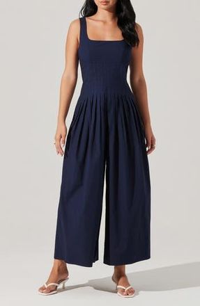 ASTR the Label Aeryn Wide Leg Jumpsuit in Navy at Nordstrom Rack, Size X-Small