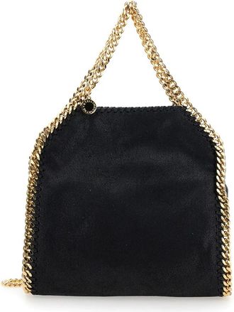Stella McCartney Falabella Mini Tote Bag - Dames - Shoppers - Zwart - ONE Size - Katoen - Tassen