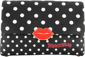 Braccialini Tassen, Dames, Zwart, ONE Size, Leer, Kiss Schoudertas