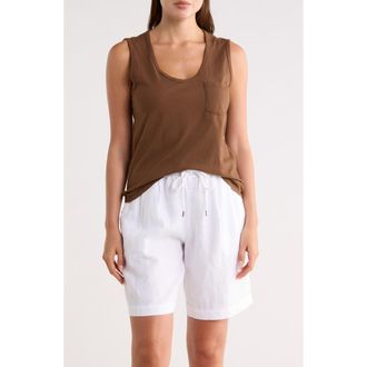 James Perse V-Neck Cotton Tank in Gingerbread at Nordstrom Rack, Size 2