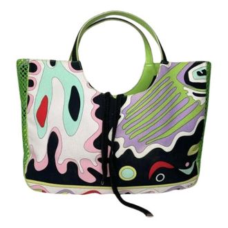 Emilio Pucci Pre-owned Tote Bags, female, Multicolor, Size: ONE SIZE Pre-owned Canvas Tote Bag