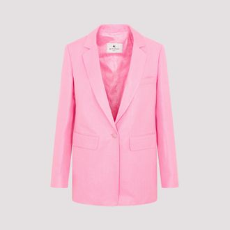 Etro Etro Womens Fuji Jacket - Pink Silk - Size EU 38 (Womens)