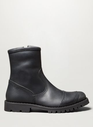 Belstaff Duration Motorcycle Boots Mens Grain Leather Black Size UK 6.5