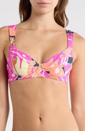 Maaji Bailey Reversible Bikini Top in Pink at Nordstrom Rack, Size Medium