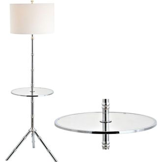 Jonathan Y Designs Hall 62 Metal LED End Table Floor Lamp in Chrome at Nordstrom