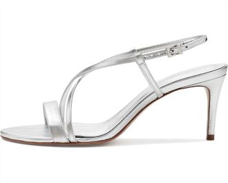 Schutz Womens Avaline Stiletto Leather Sandals In Prata
