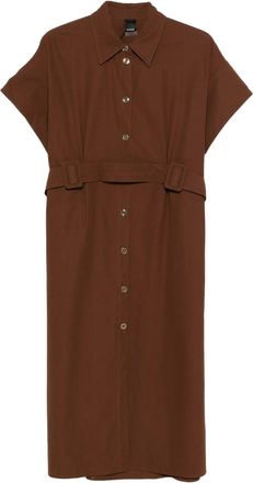 Pinko Alesha Midi Wide-Sleeve Fabric Dress