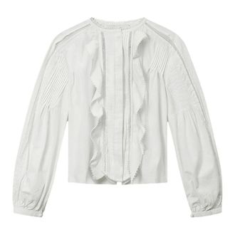 Isabel Marant Overhemden, Dames, Wit, S, Katoen, Cubraly Shirt