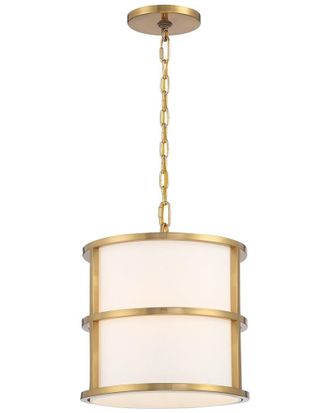 Crystorama Brian Patrick Flynn For Crystorama Hulton 3-Light Luxe Gold Pendant