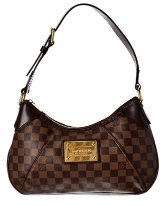 Louis Vuitton Brown Damier Ebene Coated Canvas Thames Pm (Authentic Pre-Loved)