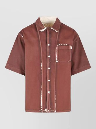 Marni cotton shirt short sleeves chest pocket
