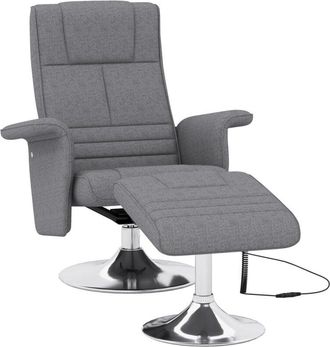 HOMCOM Poltrona Relax Reclinabile in Tessuto Effetto Lino Grigio Scuro - Homcom