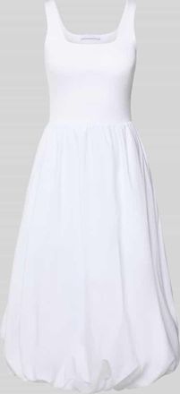 Rich & Royal Ballonf&ouml;rmiges Midikleid im 2-in-1-Look in Weiss, Gr&ouml;&szlig;e XL