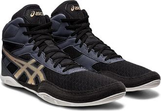 Asics Matflex 6 1081A021-002 Mens Black Champagne Wrestling Shoes gbnc1036