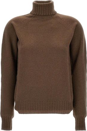 Drumohr Maglione in lana a collo alto - Marrone