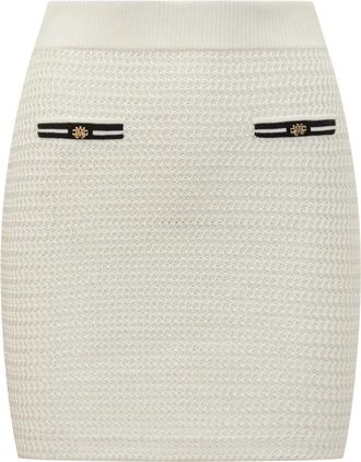Amiri MA Mini Rok - Dames - Korte rokken - Beige - M - Leer - Rokken