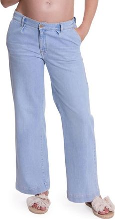Cache Coeur Kelly Wide Leg Maternity Jeans in Light Blue at Nordstrom, Size Xx-Large