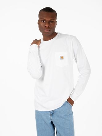 Carhartt Work in Progress Longsleeves pocket t-shirt white