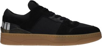 Jimmy Choo London Black Fabric Low Top Mens Sneakers