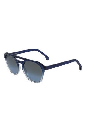 Paul Smith Barford 52mm Aviator Sunglasses in Midnight Crystal at Nordstrom