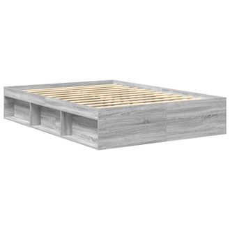 Berkfield Home Modern Bed Frame Grey Sonoma 150x200 cm King Size