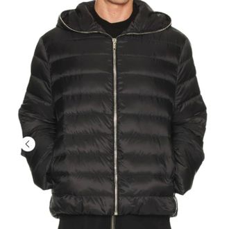 Moncler Winter Jackets, male, Black, Size: L Ziplock Hooded Down Jacket