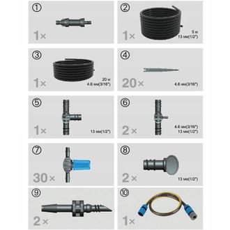 OEM Sistema De Riego Por Goteo Sxgt001 - 30 Goteros Khayner