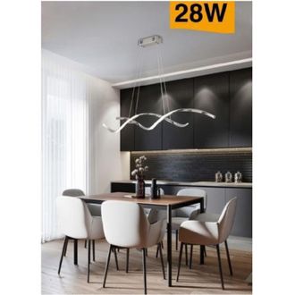 Trade Shop Trade Shop Traesio - Lampadario Soffitto Led Moderno Onde Intrecciate 28w Luce 6500k 4000k 3000k B56a - -Bianco Caldo