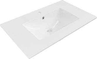 Desconocido Lavabo De Encastrar Cer&aacute;mico 76x46,5x17,5 Cm, Blanco