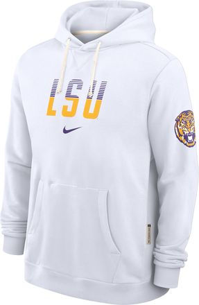 Nike LSU Sideline Standard Issue Nike Mens Dri-FIT College Pullover Hoodie in White | 03AZ10ALSN-8DF