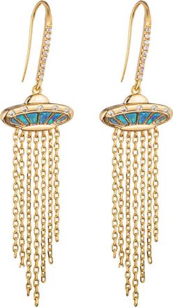 Eye Candy Los Angeles Spaceship Drop Earrings in Gold at Nordstrom Rack