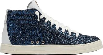 P448 Leren Hi-Top Skate Sneakers - Dames - Sneakers - Blauw - 37 EU - Leer - Schoenen