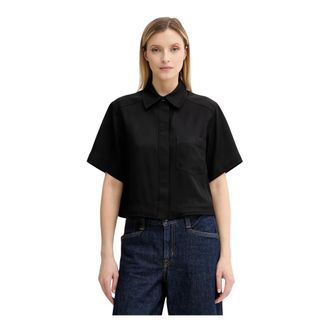 Marc O'Polo Dames, Blouses & Shirts, Zwart, Maat: XS