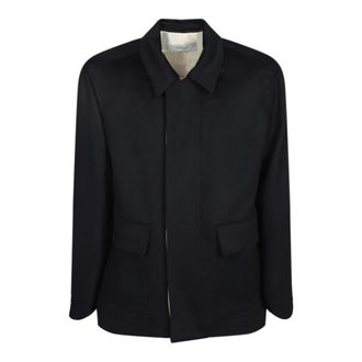 Lardini Jassen, Heren, Blauw, XL, Kasjmier, Hoogwaardige Zip Caban voor formele en informele gelegenheden