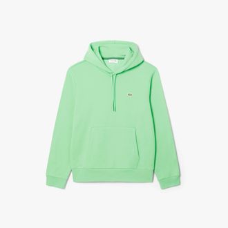 Lacoste Mens Lacoste Organic Cotton Fleece Hoodie in Green