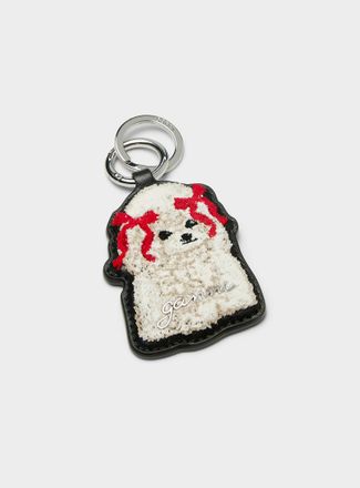 Ganni Mens Cute poodle charm key chain