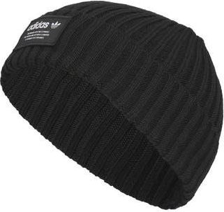 adidas Gender Inclusive Original Ribbed Cuff Beanie in Black/White 23 at Nordstrom Rack