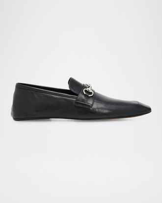 Gucci Men & apos;s Edgar Leather Bit Loafers with Foldable Heel