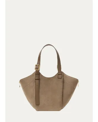 Loewe Hammock Flip Suede Top-Handle Bag