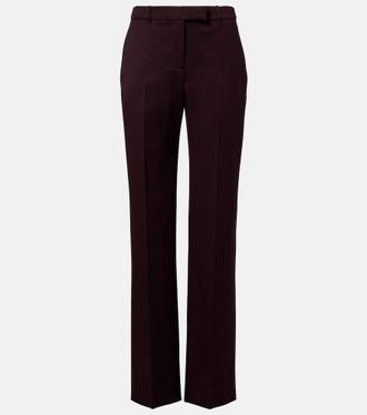 Alexander McQueen Wool grain de poudre straight pants