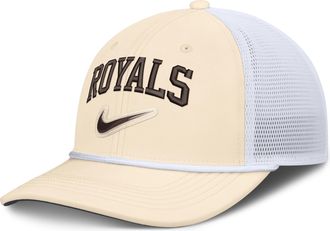 Nike Kansas City Royals Rise Nike Mens Dri-FIT MLB Trucker Adjustable Hat in White | NB640HNAROY-USE