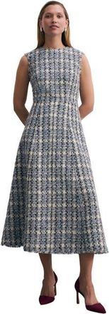 The Fold Tureen Tweed Midi Dress in Navy at Nordstrom, Size 10