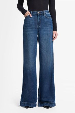 7 For All Mankind Womens Ladies Jeans Modern Dojo Tailorless Flare Fit - Blue - Size 24 (Waist)