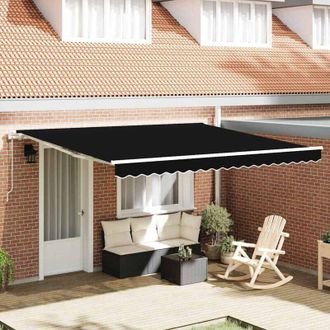 vidaXL Toldo Retr&aacute;ctil 400 X 350 Cm Negro Vidaxl