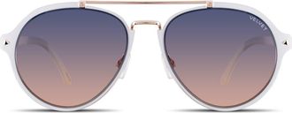 Velvet Eyewear Jesse Sunglass in White at Nordstrom