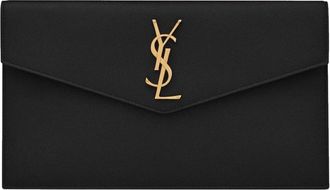 Saint Laurent Uptown Pouch - Dames - Tassen - Zwart - Maat: ONE Size Zijde