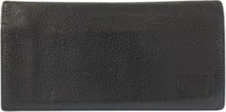 Burberry Pre-owned Vintage Zwart Leren Lange Portemonnee - Heren - Vintage Accessoires - Zwart - ONE Size - Leer - Vintage